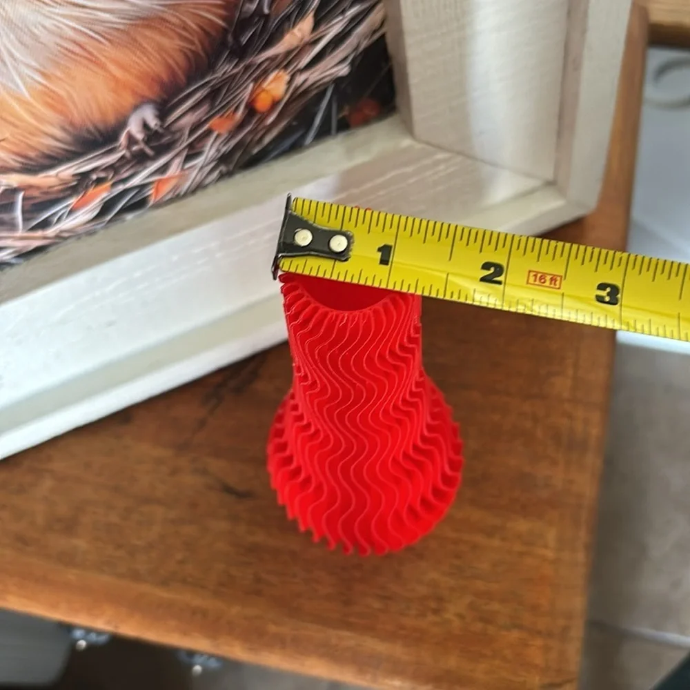 Martin Zampach Stamped Red Spiral Vase. *Small Flaw* Modern | Contemporary 2014